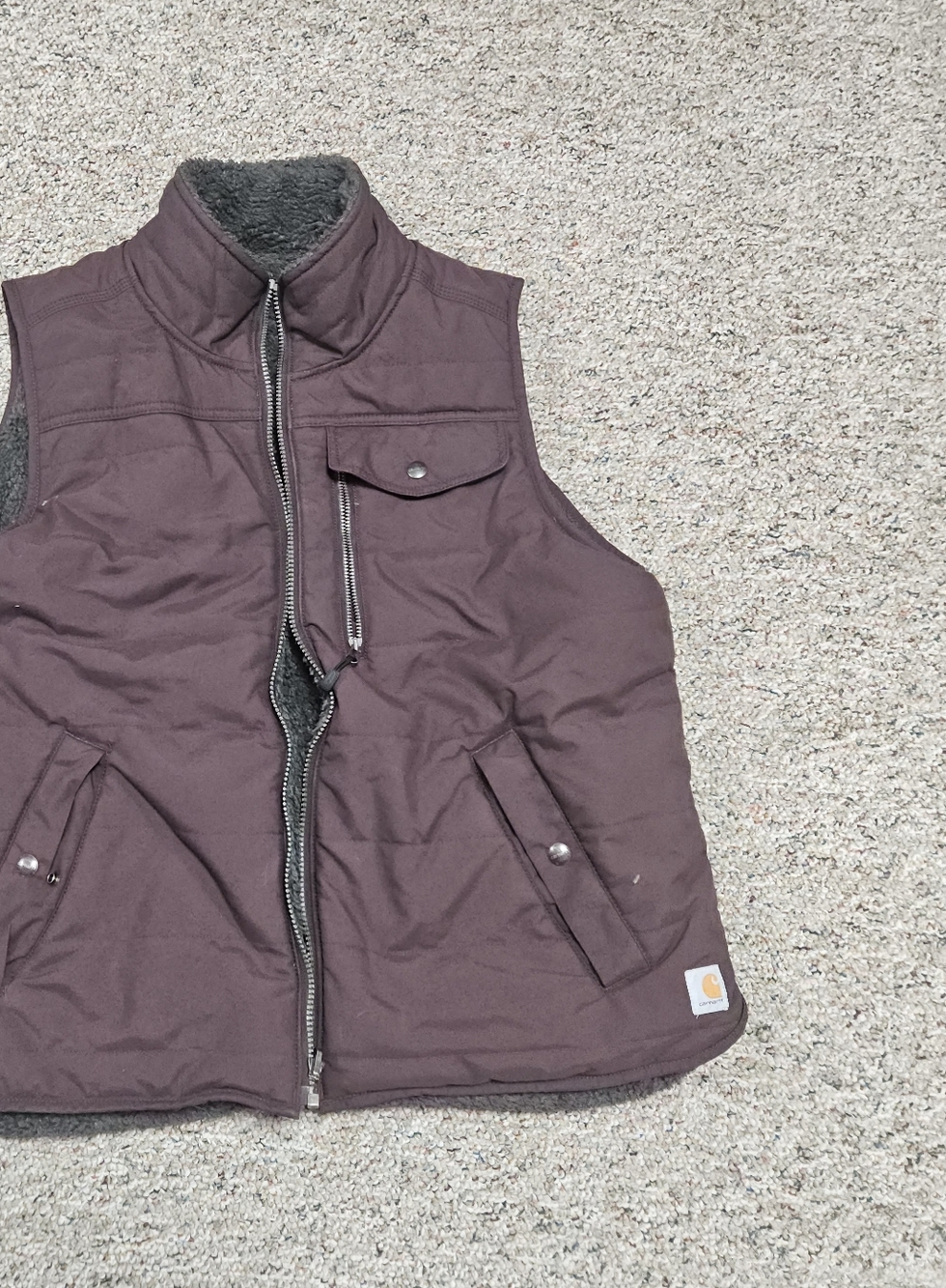 Carhartt Purple Reversible Sherpa-Lined Vest